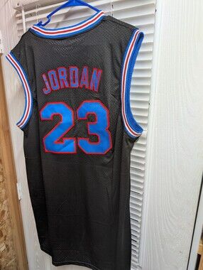 1-Black Basketball Jersey with Blue & Red '23'